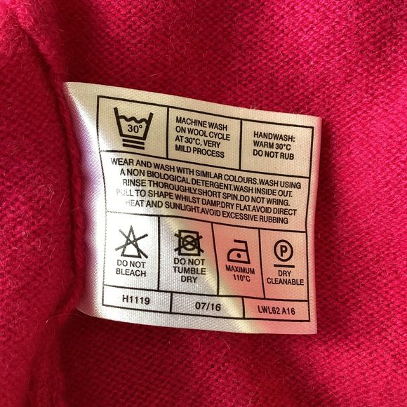 Cashmere cardigan L Lochmere EWM bright magenta pink crew neck long sleeved knit - Picture 16 of 16